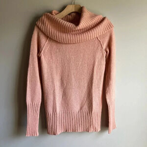 J. Crew Mohair Cowl Neck Sweater, Peach Pink, Size Small